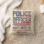 米国愛国心に最も近い警察官の贈り物 クッション (ブランケット)