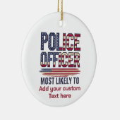 米国愛国心に最も近い警察官の贈り物 セラミックオーナメント (右)