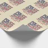 米国愛国心に最も近い警察官の贈り物 ラッピングペーパー (角)