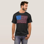米国愛国心7月4日国旗 Tシャツ (正面フル)