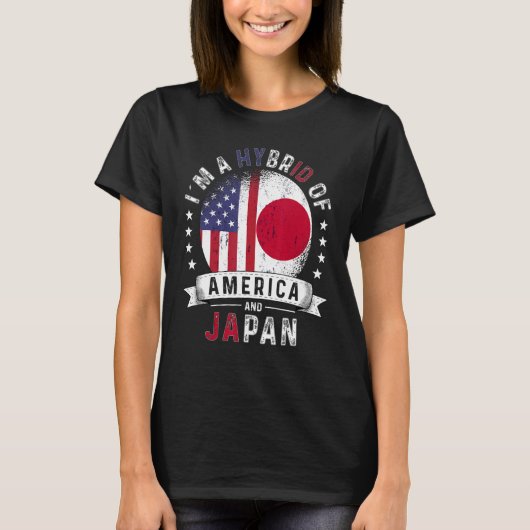 米国愛国者日本国旗の米国産日本の Tシャツ (正面)