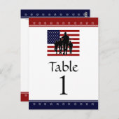 米国愛国軍隊パーティー表番号票 ポストカード (正面/裏面)