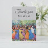 米国感謝していグループ女性全員から サンキューカード (スタンド正面)