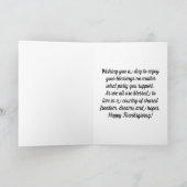 米国感謝祭トルコ シーズンカード (内部)