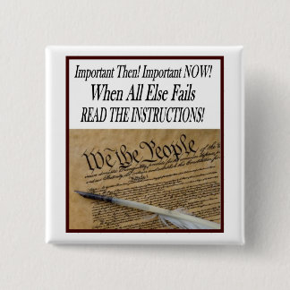 米国憲法は指示を読みました 缶バッジ