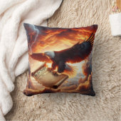 米国憲法を握り締めたハゲのワシ クッション (ブランケット)