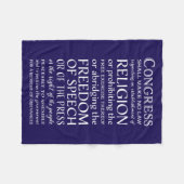 米国憲法修正第一項の覆いあなた自身-言論の自由 フリースブランケット (正面(横))