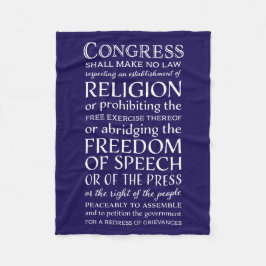 米国憲法修正第一項の覆いあなた自身-言論の自由 フリースブランケット