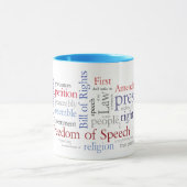 米国憲法修正第一項の言論の自由: ジャーナリスト、弁護士 マグカップ (中央)