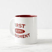 米国憲法修正第一項 ツートーンマグカップ (正面左)