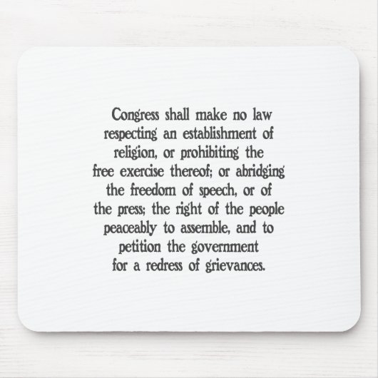米国憲法修正第一項 マウスパッド (正面)