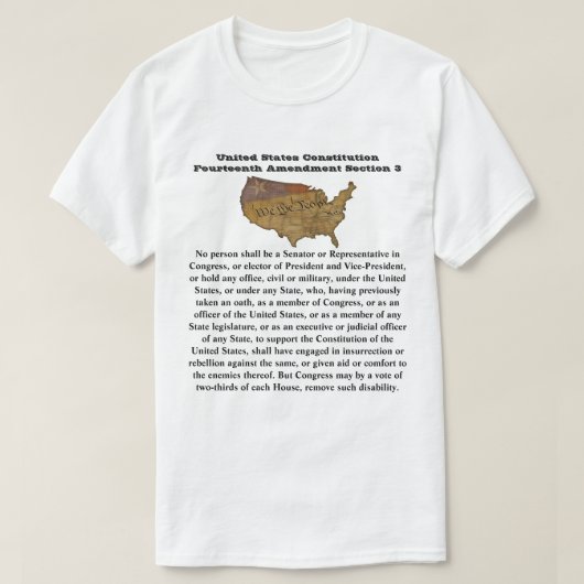 米国憲法修正第14条 Tシャツ (デザイン正面)
