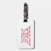 米国憲法素朴第2改正フラッグ写真 ラゲッジタグ (裏面縦)