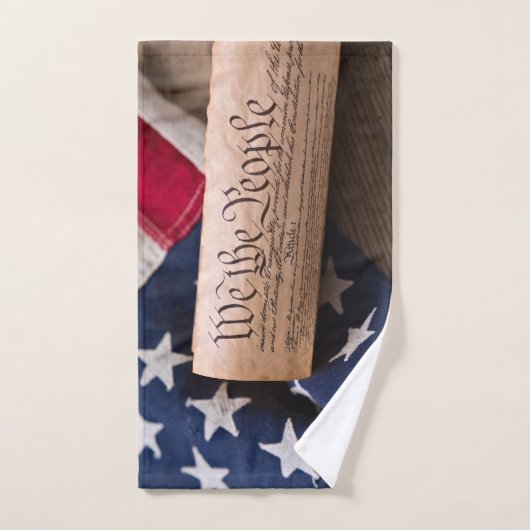 米国憲法 ハンドタオル (ハンドタオル)