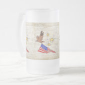 米国憲法 フロストグラスビールジョッキ (正面左)