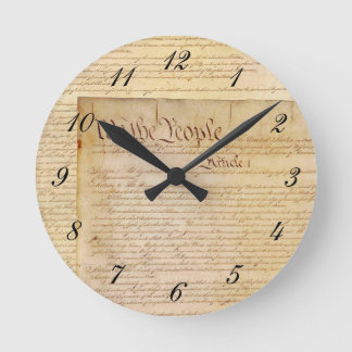 米国憲法 ラウンド壁時計