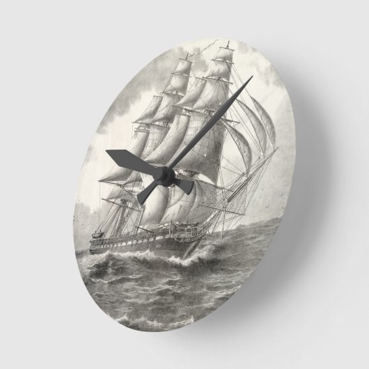 米国憲法 ラウンド壁時計 (傾斜)