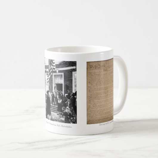 "米国憲法-第1修正"のマグ コーヒーマグカップ (正面右)