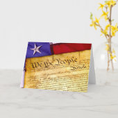 米国憲法・米国国旗 カード (黄色い花)