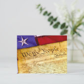 米国憲法・米国国旗 ポストカード (スタンド正面)