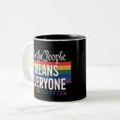 米国憲法 LGBT すべての人を包含する私たち ツートーンマグカップ (正面左)