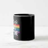 米国憲法 LGBT すべての人を包含する私たち ツートーンマグカップ (中央)