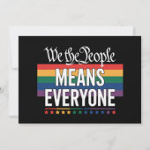 米国憲法 LGBT すべての人を包含する私たち 招待状 (正面)