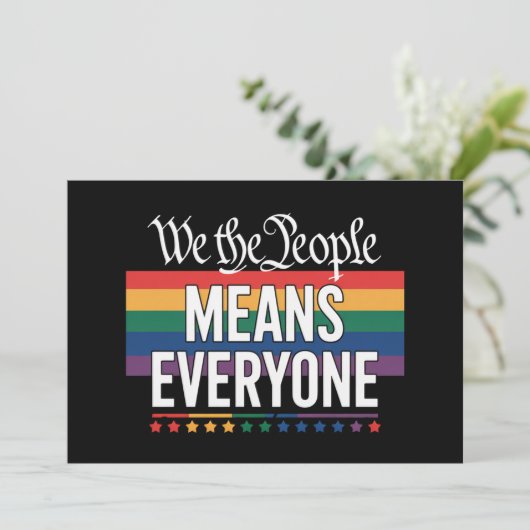 米国憲法 LGBT すべての人を包含する私たち 招待状 (スタンド正面)