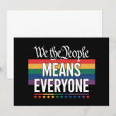 米国憲法 LGBT すべての人を包含する私たち 招待状 (正面/裏面)