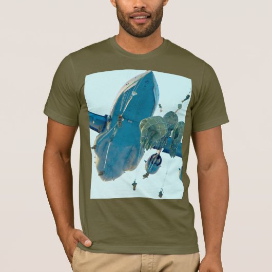 米国戦闘部隊 – 米国空挺部隊 Tシャツ (正面)