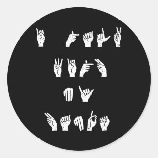 米国手話の専門家Asl手話インタープリター ラウンドシール