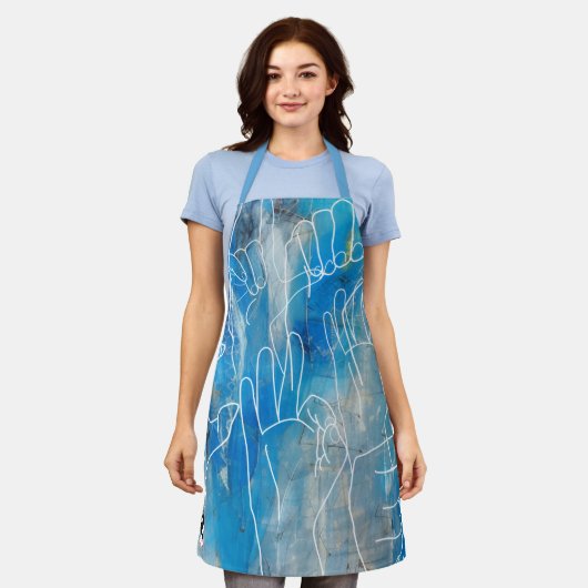 米国手話 エプロン (着用した状態)