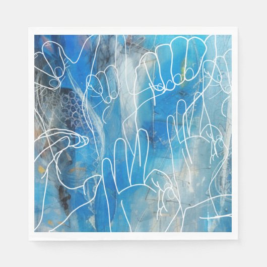 米国手話 スタンダードランチョンナプキン (正面)