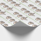 米国手話 ラッピングペーパー (角)