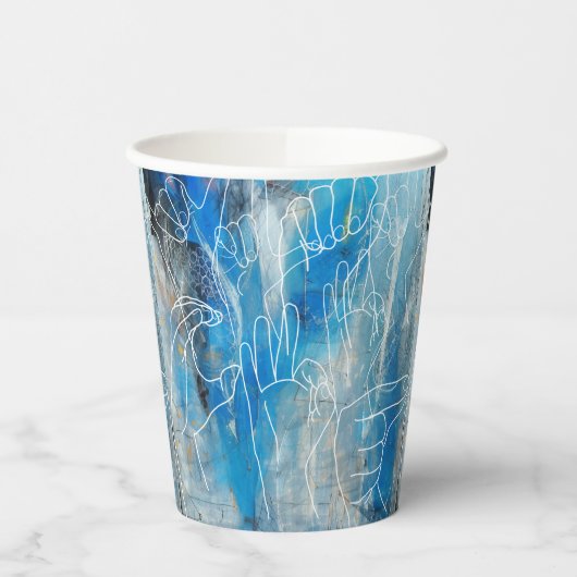 米国手話 紙コップ (左)