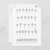 米国手話(ASL) ポストカード (正面/裏面)