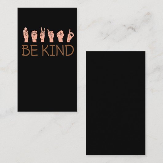 米国手話ASLインタプリタの種類 名刺 (正面/裏面)