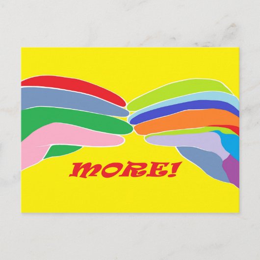 米国手話MOREはがき ポストカード (正面)