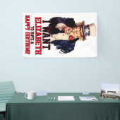 米国政府ほしいと思います 横断幕 (トレードショー)