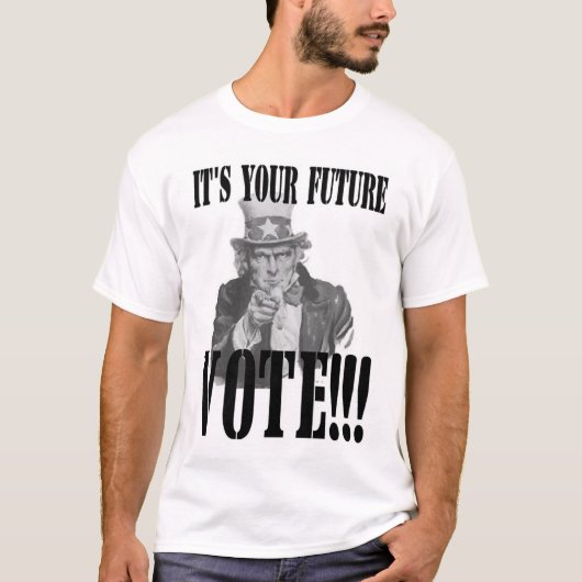 米国政府!投票してほしいです!! Tシャツ (正面)