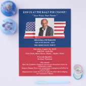 米国政治キャンペーン集会またはイベント チラシ (シングル)