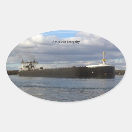 米国整合性ステッカー 楕円形シール (正面)