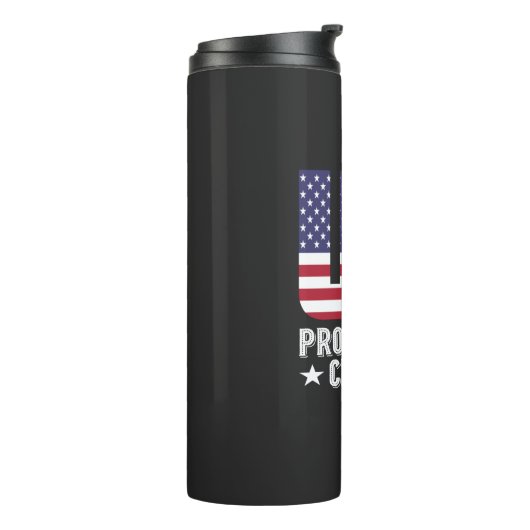 米国新誇りを持った民、米国国旗の引用文ギフト タンブラー (回転左)