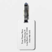 米国旗およびワシの愛国心が強い荷物のラベル ラゲッジタグ (裏面縦)