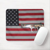 米国旗および銃のマウスパッド マウスパッド (マウス)