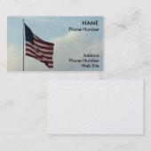 米国旗および青空 名刺 (正面/裏面)