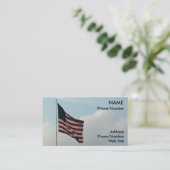 米国旗および青空 名刺 (スタンド正面)