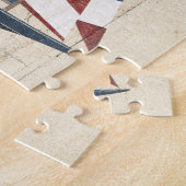 米国旗が付いているヨット ジグソーパズル (側面)