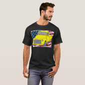 米国旗が付いているヴィンテージのChevyのトラック Tシャツ (正面フル)