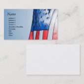 米国旗が付いている名刺 名刺 (正面/裏面)